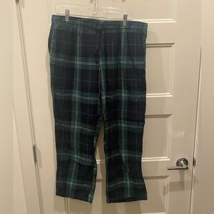 Old Navy Plaid Joggers - Green and Black